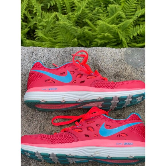 Nike Dual Fusion Lite Hot Pink Blue Running Shoes Women Size 8.5 - Picture 7 of 8